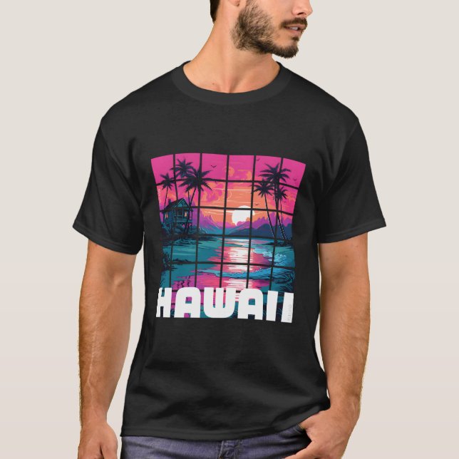 T-shirt La nature des vagues volcaniques hawaïennes (Devant)