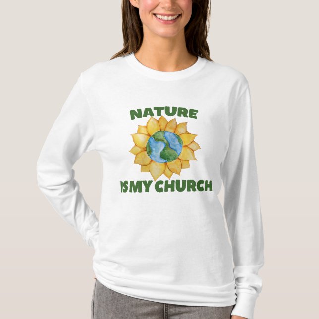 T-shirt La nature est mon église (Devant)