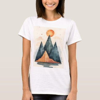 T-shirt La nature minimaliste des montagnes