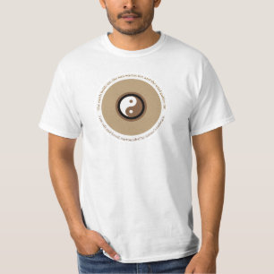 T-shirt La nature s'embrasse Terre Mal Brown Yin Yang