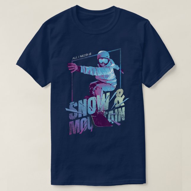 T-SHIRT LA NEIGE ET LA MONTAGNE (Design devant)