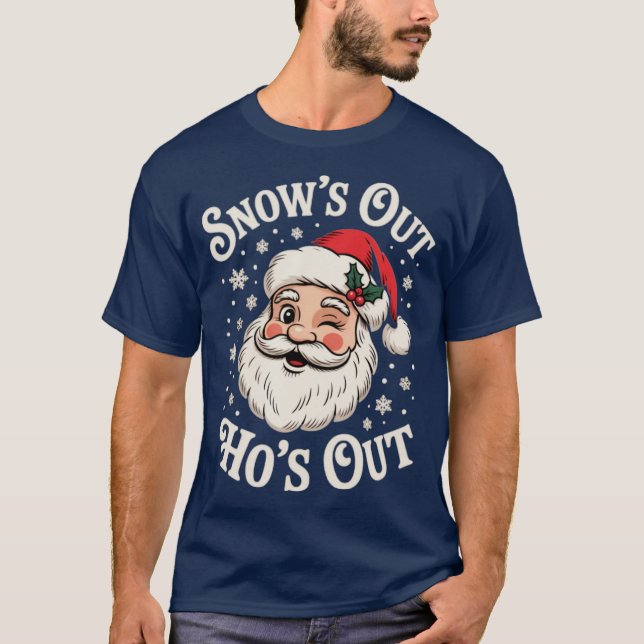 T-shirt La neige sort Ho's Out (Devant)