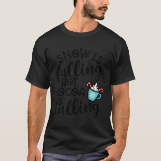 T-shirt La Neige Tombe Du cacao Chaud Appelle Hiver Cute F