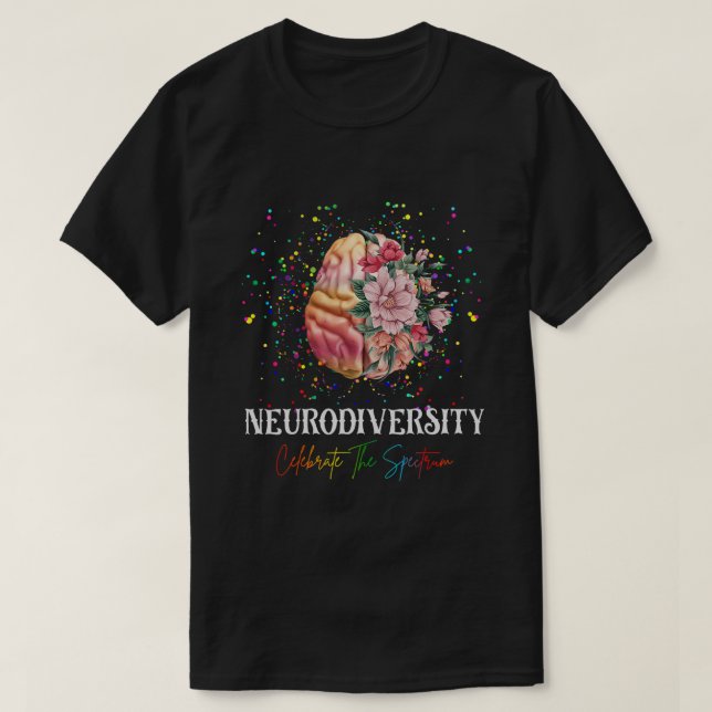 T-shirt La Neurodiversité Célèbre Le Cerveau TDAH Spectrum (Design devant)