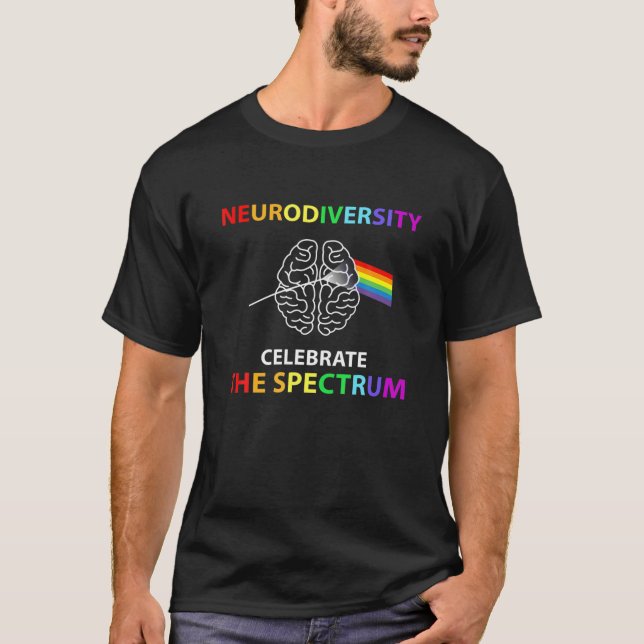 T-shirt La Neurodiversité Célèbre Le Spectre Autiste Rai (Devant)