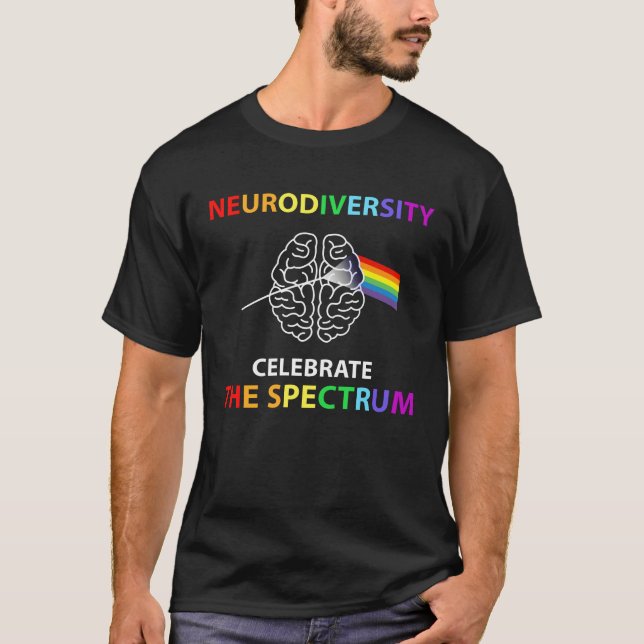 T-shirt La neurodiversité célèbre le spectre autistique (Devant)