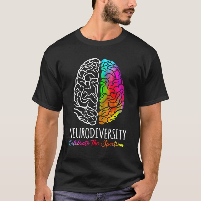 T-shirt La Neurodiversité Célèbre Le Spectre De L'Autisme  (Devant)