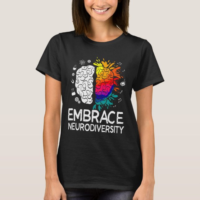 T-shirt La Neurodiversité Embrasser L'Autisme Adhd (Devant)