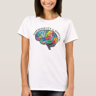T-shirt La Neurodiversité est belle Rainbow Cerveau Autism