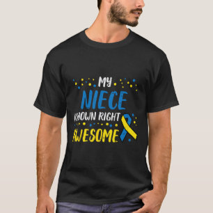 T-shirt La Nièce En Bas À Droite Awome En Bas Sensibilisat