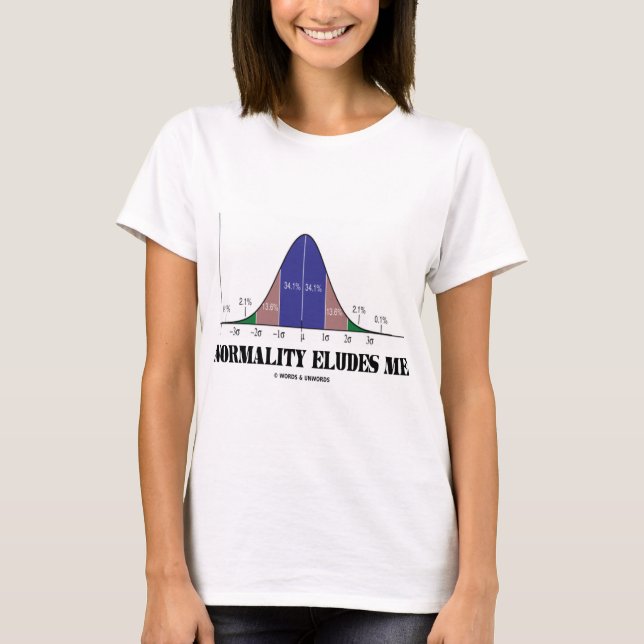 T-shirt La Normalité M'Écoute (Humour Statistique) (Devant)