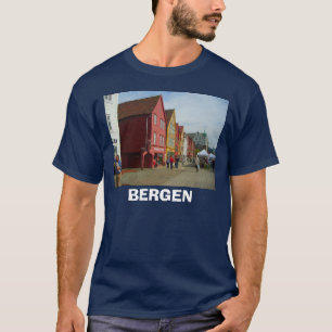 T-shirt La Norvège, Bergen, bâtiments peints traditionne
