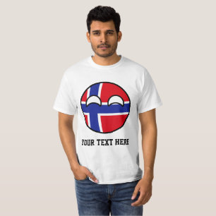 T-shirt La Norvège Geeky tendante drôle Countryball