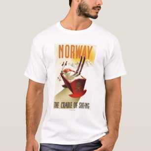 T-shirt La Norvège - le berceau du ski