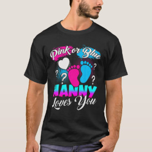 T-shirt La Nounou Rose ou Bleue vous aime la révélation 