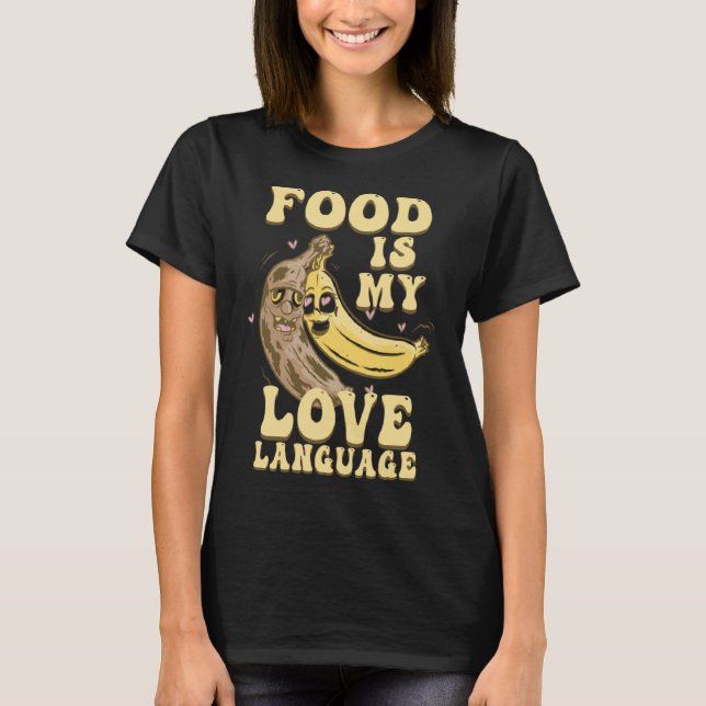 T-shirt La nourriture est ma langue d'amour Chef exécutif  (Devant)