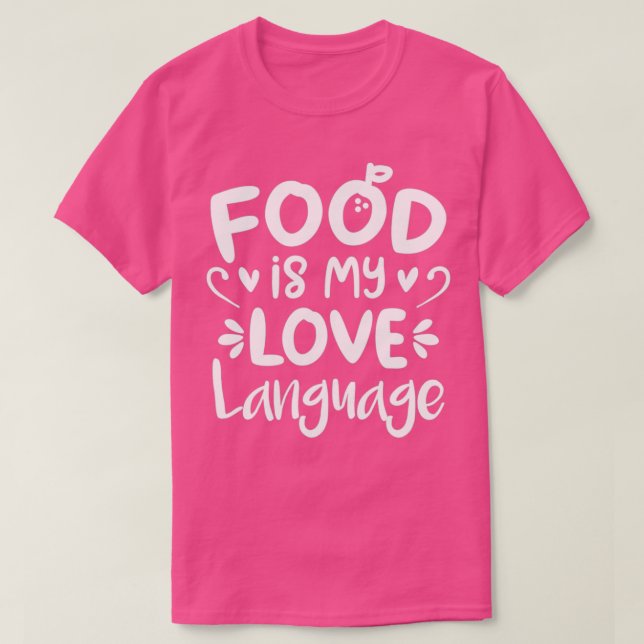 T-shirt La nourriture est ma langue d'amour (Orange BG)  (Design devant)