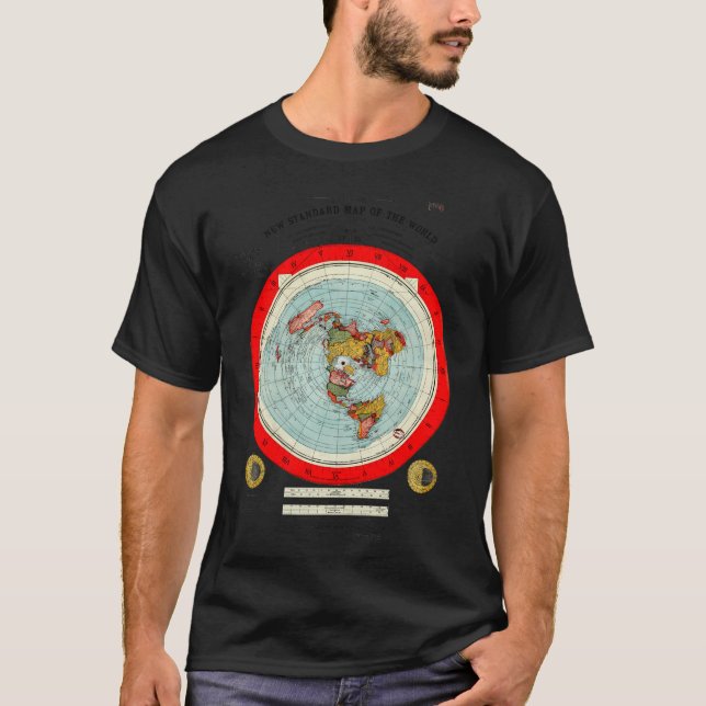 T-shirt La Nouvelle Carte Standard Du Monde De Gleason (Devant)