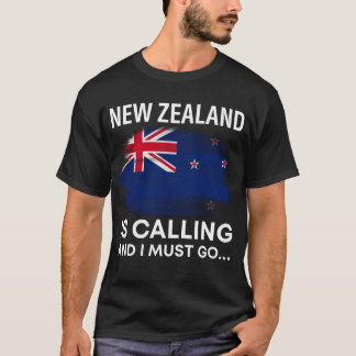 T-shirt La Nouvelle-Zélande Appelle Et Je Dois Aller Dans 