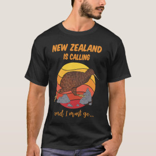 T-shirt La Nouvelle-Zélande appelle et je dois aller Kiwi