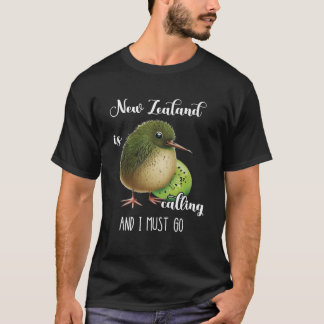 T-shirt La Nouvelle-Zélande Appelle Kiwi Bird Animal Wildl