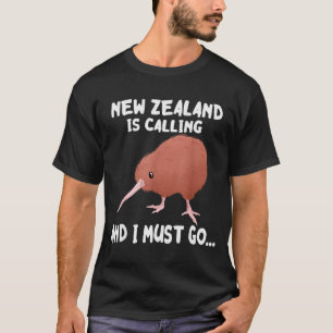 T-shirt La Nouvelle-Zélande appelle oiseau kiwi animal fau