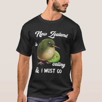 T-shirt La Nouvelle-Zélande appelle oiseau kiwi faune frui