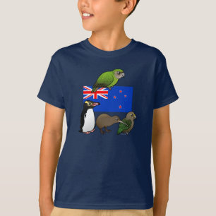 T-shirt La Nouvelle Zélande Birdorables