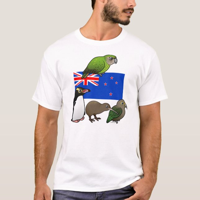 T-shirt La Nouvelle Zélande Birdorables (Devant)