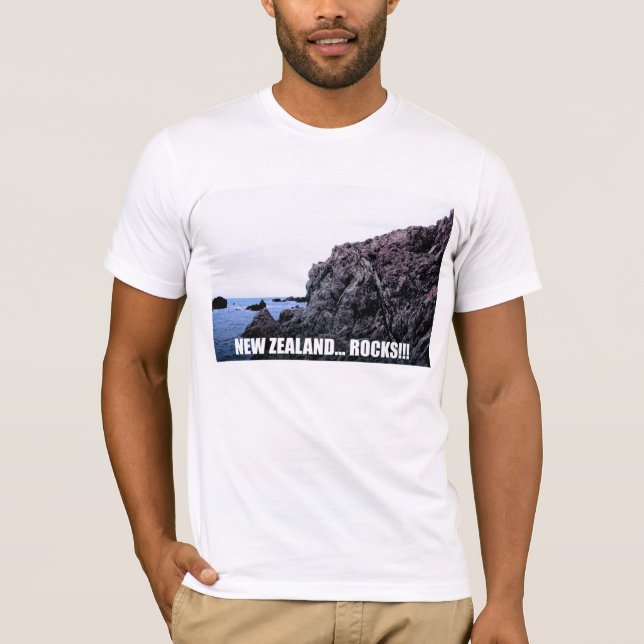 T-shirt La Nouvelle Zélande… Roches ! ! ! (Devant)
