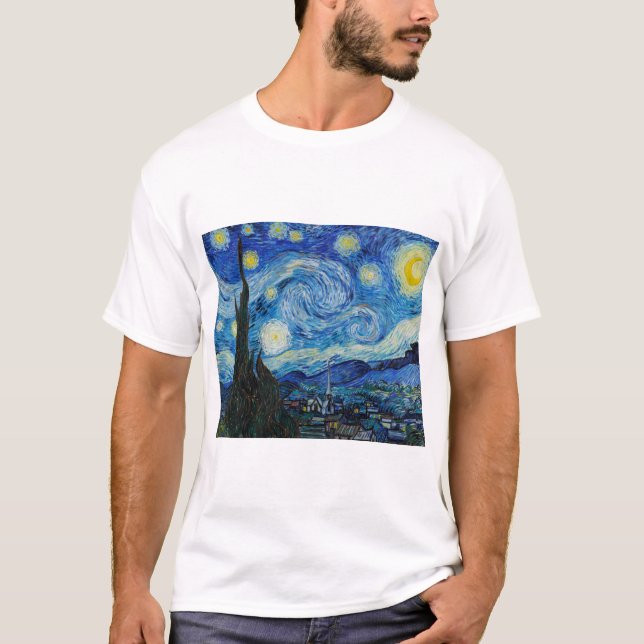 T-shirt La Nuit de Starry 1889 par Vincent van Gogh (Devant)