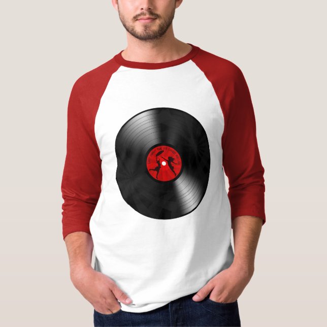 T-shirt La nuit dernière le DJ a sauvé mon noir de disque (Devant)