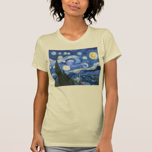 T-shirt La Nuit étoilée de Vincent Van Gogh (Devant)