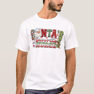 T-shirt La nurse préférée du Père Noël, Joyeuse nurse, Nur