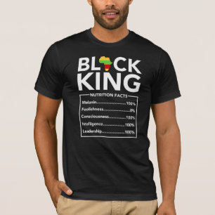 T-shirt La nutrition du roi Noir donne du pouvoir au roi N