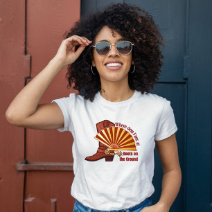 T-shirt Là où Dem Fans At, Bottes sur le sol Unisex