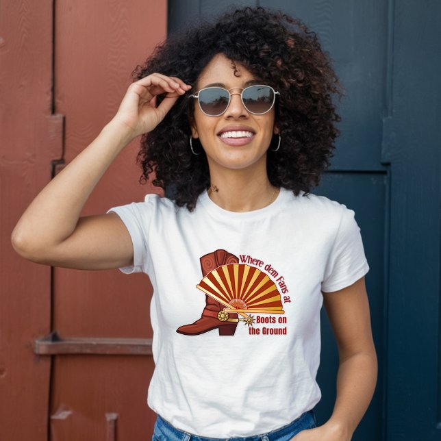 T-shirt Là où Dem Fans At, Bottes sur le sol Unisex (Créateur téléchargé)