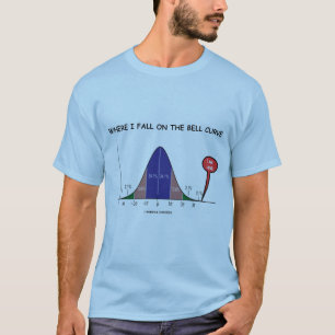 T-shirt Là où je tombe sur la courbe de Bell je suis ici