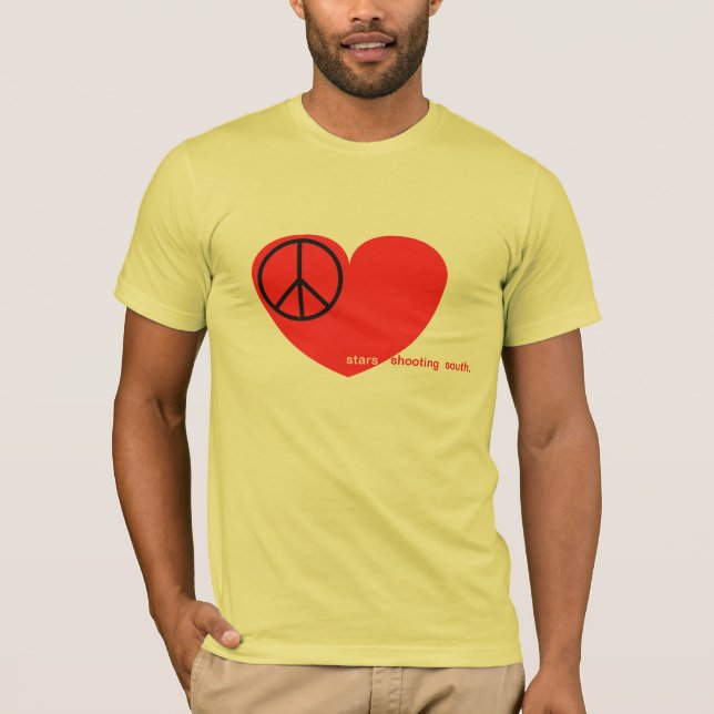 T-shirt La paix, amour, tient le premier rôle des sud de (Devant)