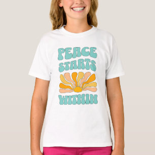 T-shirt La Paix Commence À L'Intérieur