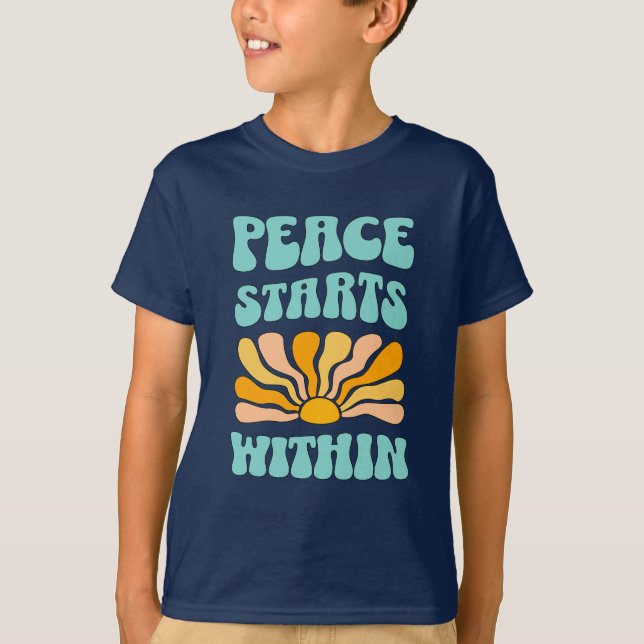 T-shirt La Paix Commence À L'Intérieur (Devant)