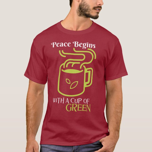 T-shirt La Paix commence avec la Coupe du Vert — Sips sere (Devant)