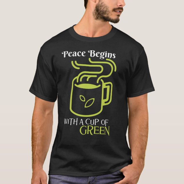 T-shirt La Paix commence avec la Coupe du Vert — Sips sere (Devant)