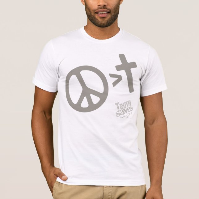 T-shirt La paix est plus grande (Devant)
