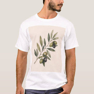 T-shirt La paix grandit ici Branche d'olive botanique vi
