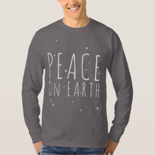 T-shirt La paix sur terre Citation des fêtes de neige