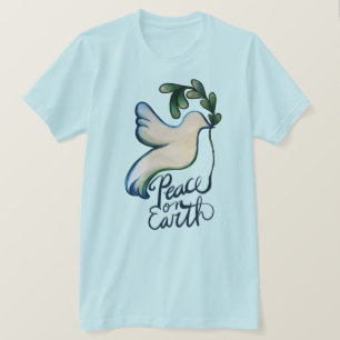 T-shirt La paix sur terre colombe de l'espoir art pacifiqu