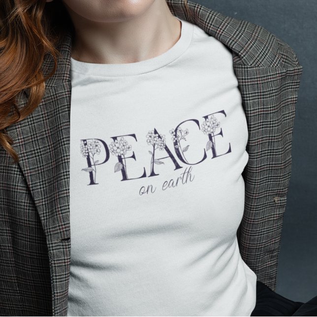 T-shirt La Paix Sur Terre Hydrangée Botanique (Créateur téléchargé)