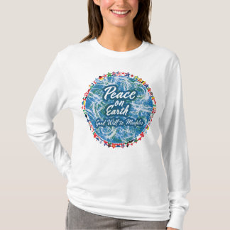 T-shirt La paix sur Terre : la femme en maillot
