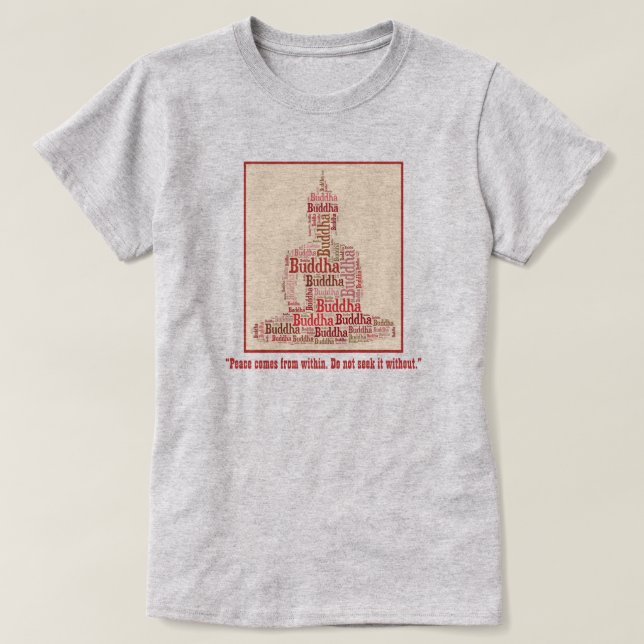 T-shirt LA PAIX VIENT DE L'INTÉRIEUR DU Bouddha (Design devant)